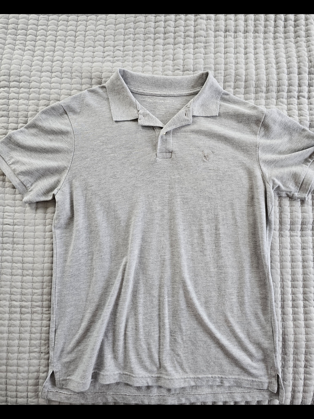 American Eagle Gray Collared Polo